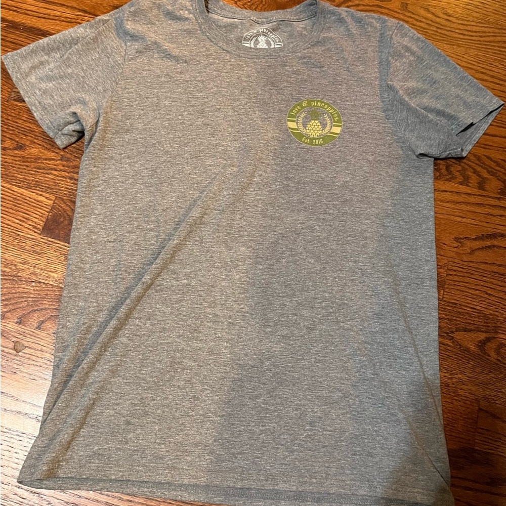 Heather Gray Short Sleeve Logo T-Shirt - Love and Pineapple